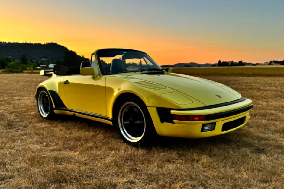 43k-Mile 1987 Porsche 911 Carrera Cabriolet M491 Slant-Nose Conversion